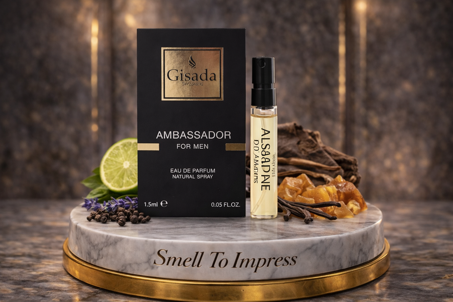 Gisada Ambassador (for men) 1.5ML 0.05 fl. oz. official perfume sample
