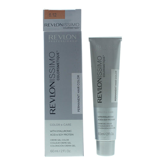 Revlon, Revlonissimo Colorsmetique, Permanent Hair Dye, 6.12 Dark Pearly Blonde, 60 ml