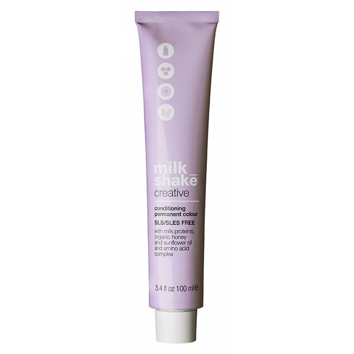 Milk Shake, Creative, SLS/SLES-Free, Permanent Hair Dye, 1.111AA Intense Ash Black, 100 ml